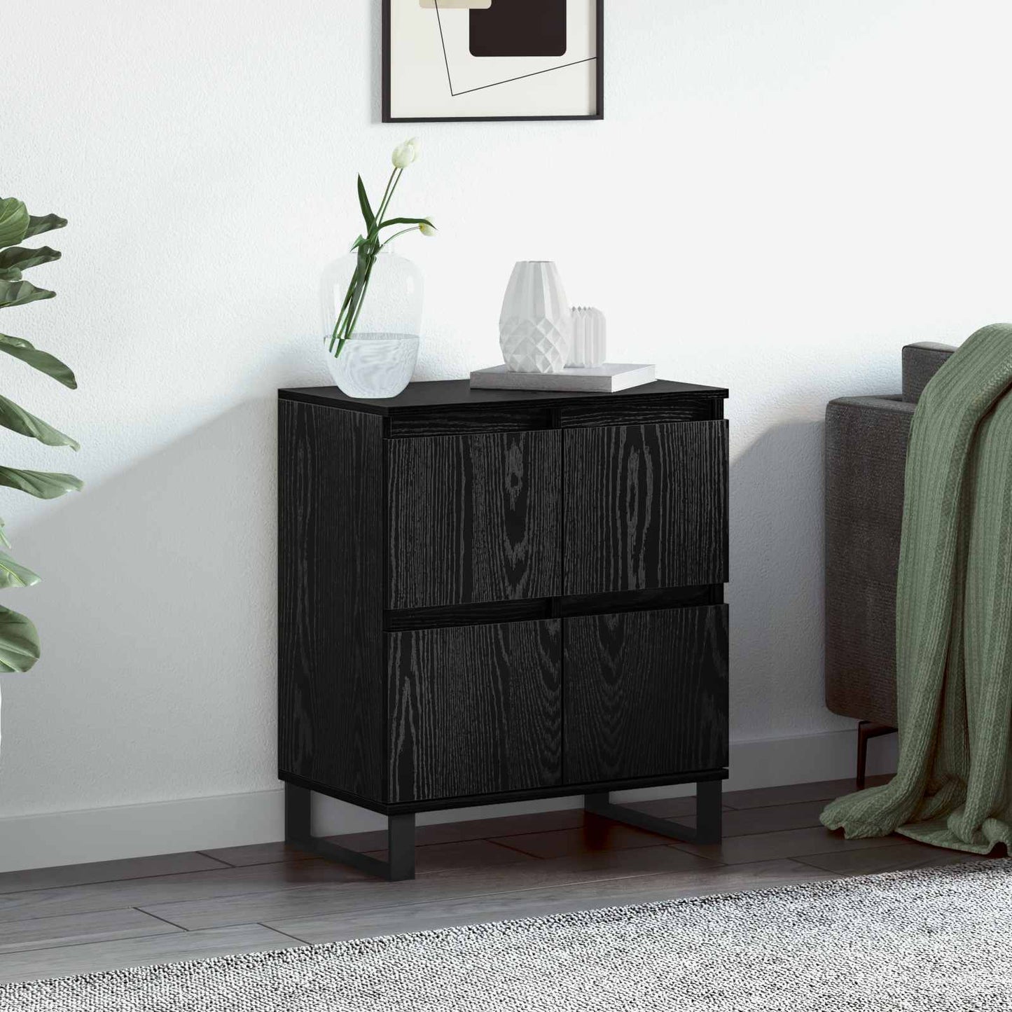 Serviesskap Svart Eik 60 x 35 x 70 cm