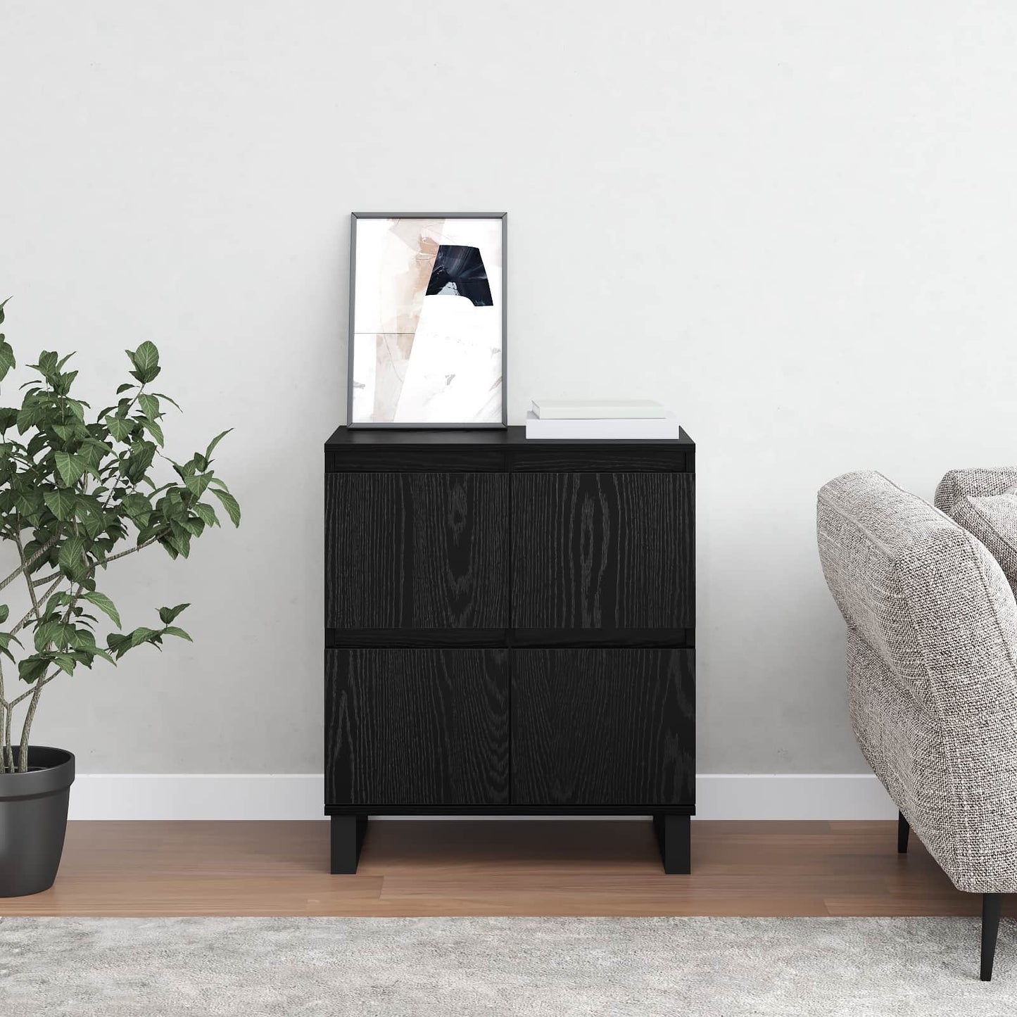 Serviesskap Svart Eik 60 x 35 x 70 cm