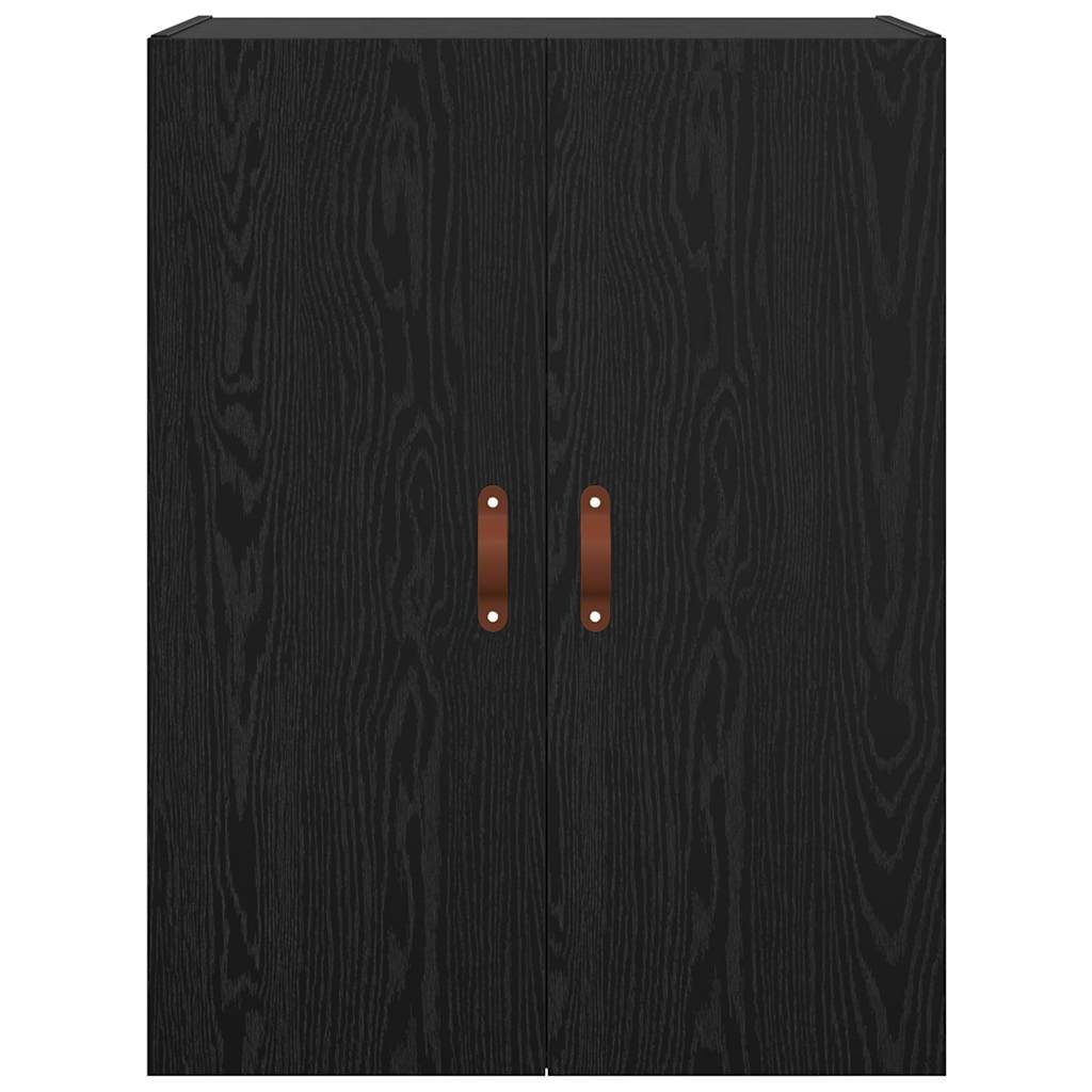 Veggskap Veggmontert Svart Eik 69,5 x 34 x 90 cm Konstruert tre