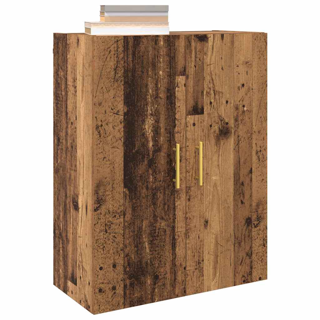 Veggskap Veggmontert Brun 69.5 x 34 x 90 cm Konstruert tre