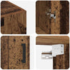 Veggskap Veggmontert Brun 69.5 x 34 x 90 cm Konstruert tre