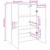 Veggskap Veggmontert Brun 69.5 x 34 x 90 cm Konstruert tre