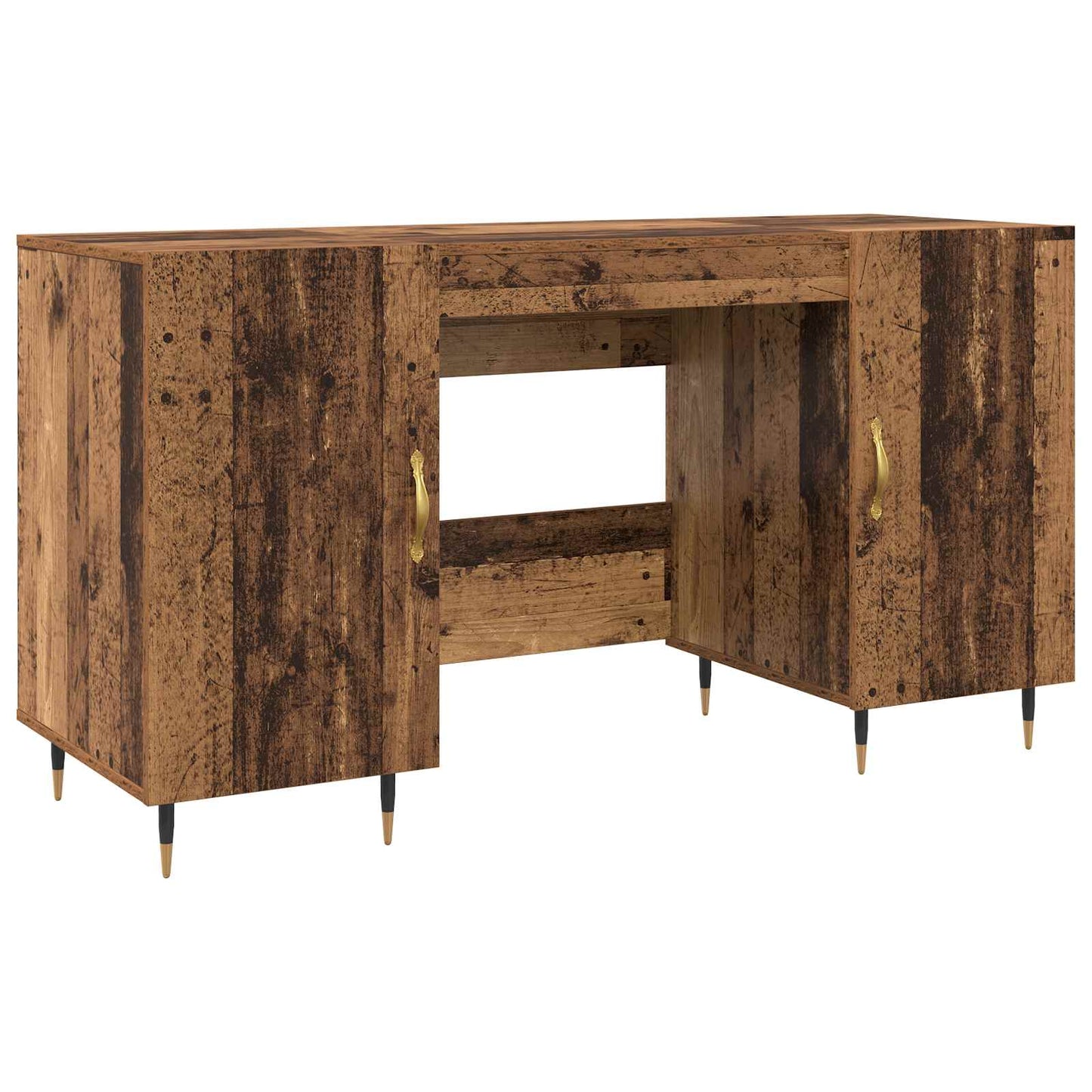 Skrivebord med dør Gammelt tre 140 x 50 x 75 cm Konstruert tre