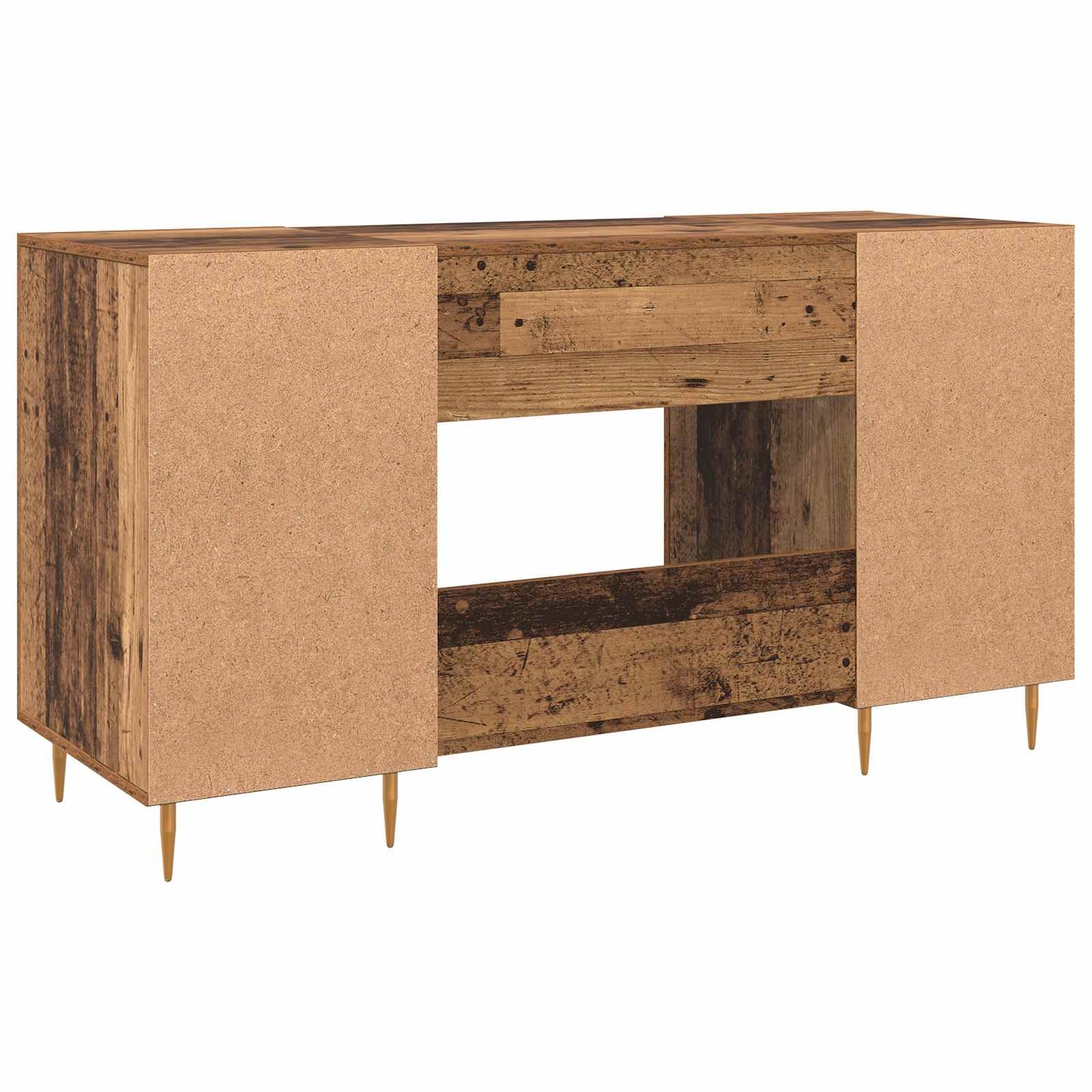 Skrivebord med dør Gammelt tre 140 x 50 x 75 cm Konstruert tre