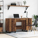 Skrivebord med dør Gammelt tre 140 x 50 x 75 cm Konstruert tre