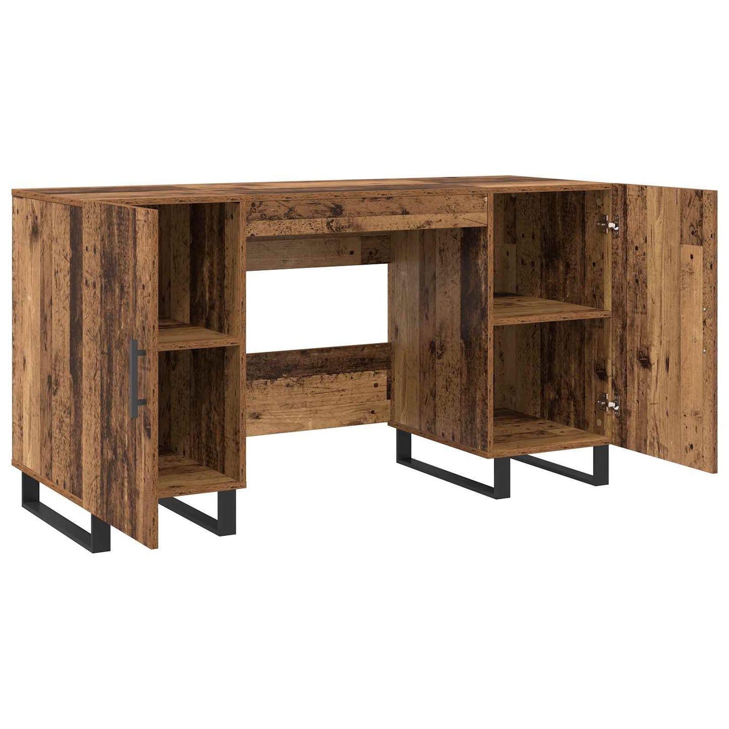 Skrivebord med dør Gammelt tre 140 x 50 x 75 cm Konstruert tre