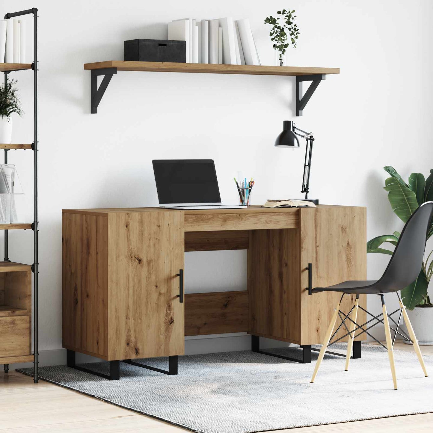 Skrivebord artisan eik Konstruert tre 140 x 50 x 75 cm