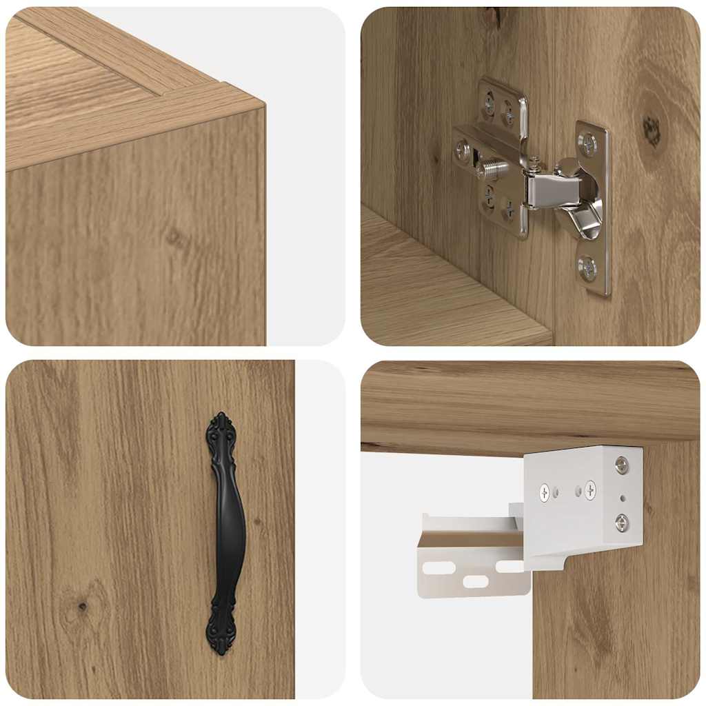 Vegghengt skap 60 x 31 x 70 cm Konstruert tre Artisan Eik