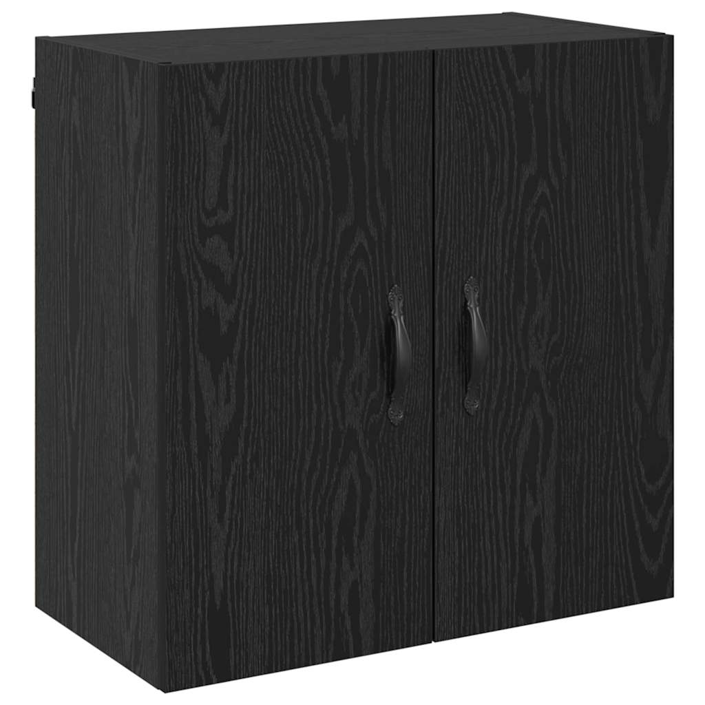 Vegghengt skap Svart Eik 60 x 31 x 60 cm Konstruert tre