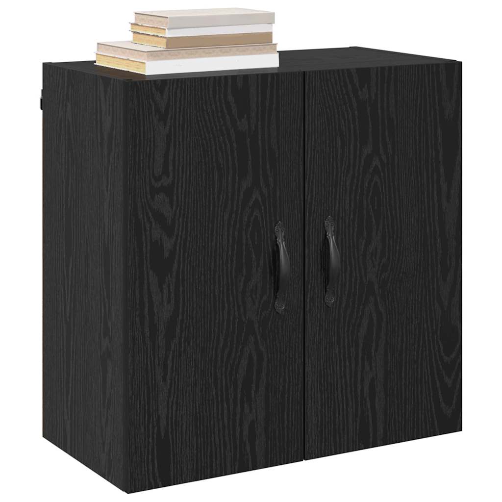 Vegghengt skap Svart Eik 60 x 31 x 60 cm Konstruert tre