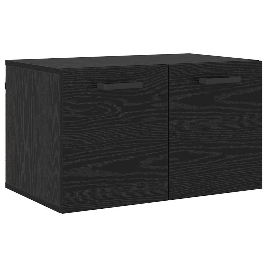 Vegghengt skap Svart Eik 60 x 36,5 x 35 cm Konstruert tre