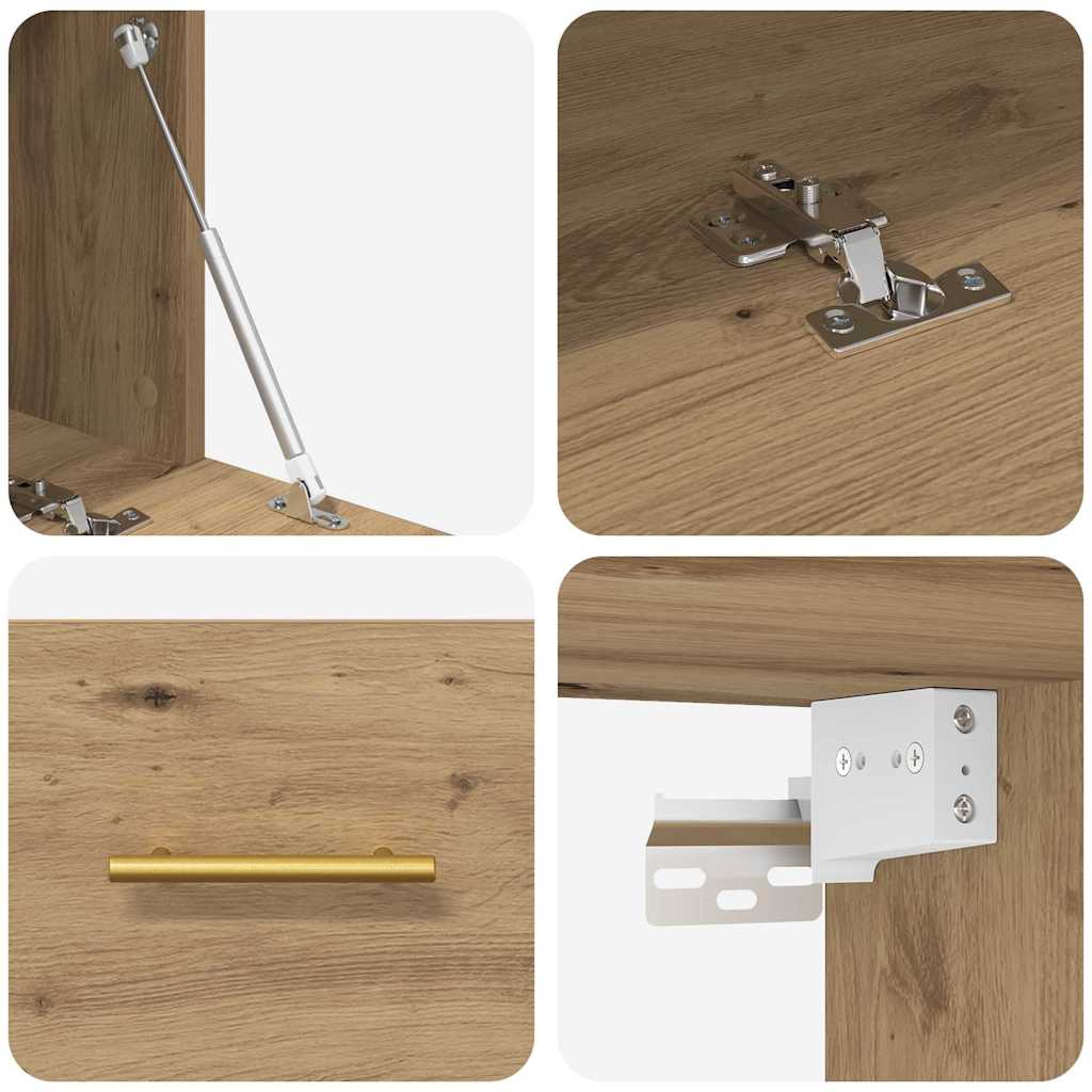 Veggskap artisan eik 80 x 36.5 x 35 cm Konstruert tre