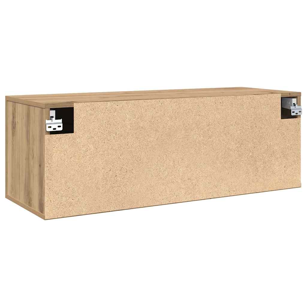 Vegghengt skap Artisan Eik 100 x 36,5 x 35 cm Konstruert tre