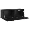 Veggskap Svart eik 100 x 36.5 x 35 cm Konstruert tre