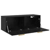 Veggskap Svart eik 100 x 36.5 x 35 cm Konstruert tre