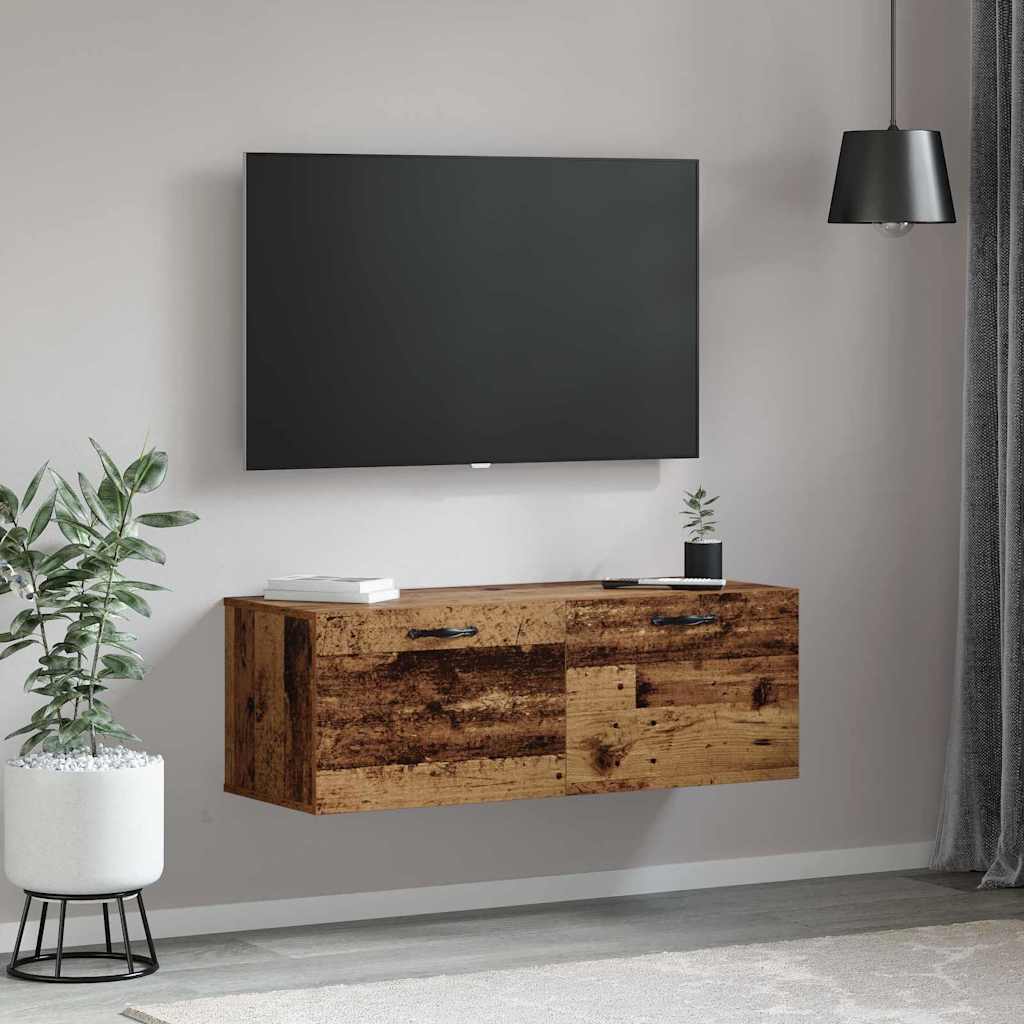 Vegghengt skap Gammelt tre 100 x 36,5 x 35 cm Konstruert tre