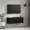 Veggskap Svart eik 100 x 36.5 x 35 cm Konstruert tre