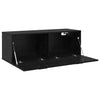 Veggskap Svart eik 100 x 36.5 x 35 cm Konstruert tre