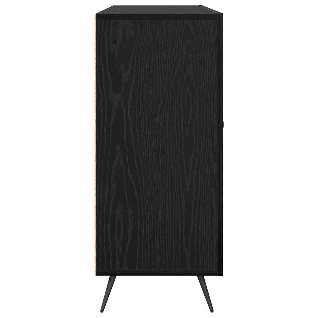 Serviesskap Svart Eik 89,5 x 34 x 80 cm Konstruert tre