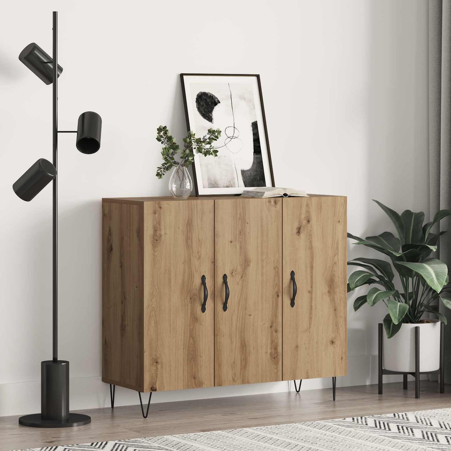 Serviesskap Artisan Eik 90 x 32,5 x 80 cm Konstruert tre