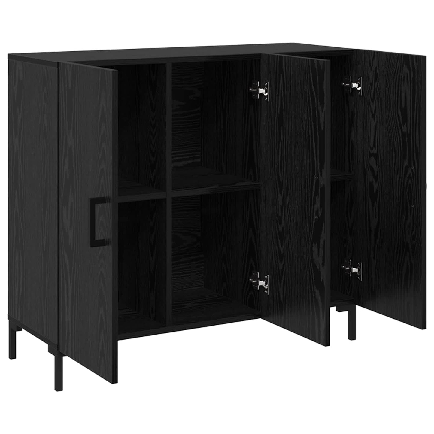 Serviesskap Svart Eik 90 x 34 x 80 cm Konstruert tre