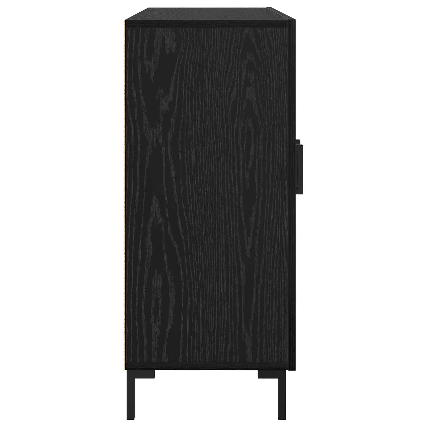 Serviesskap Svart Eik 90 x 34 x 80 cm Konstruert tre