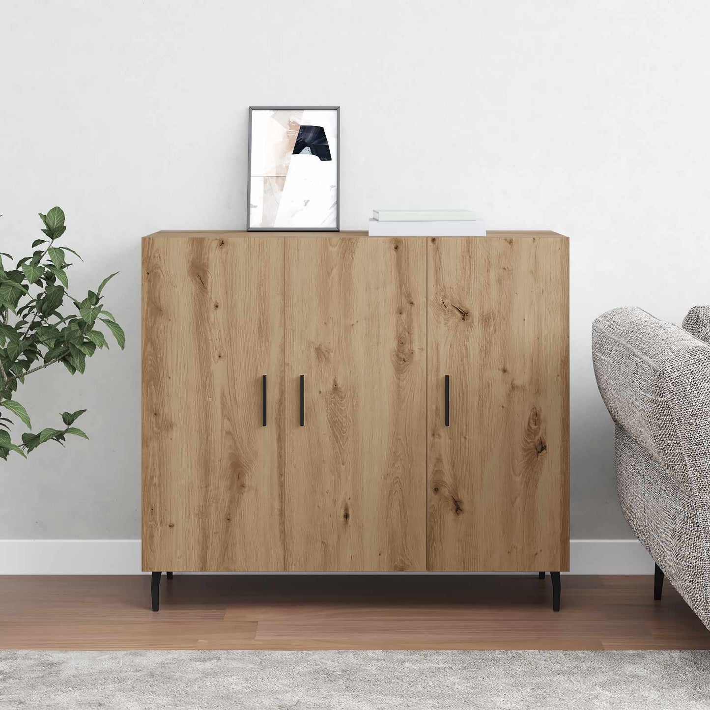 Serviesskap Artisan Eik 90 x 34 x 80 cm Konstruert tre