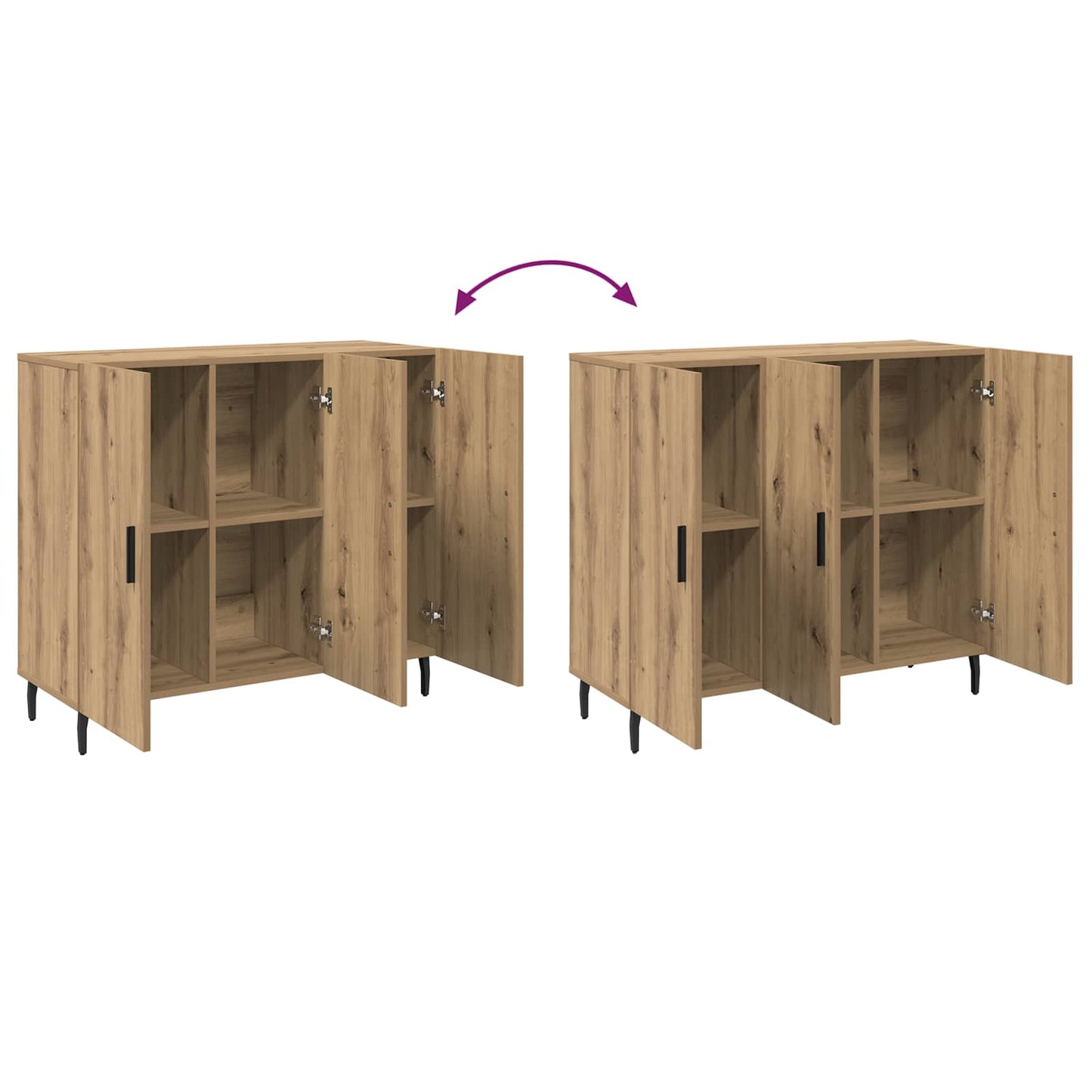 Serviesskap Artisan Eik 90 x 34 x 80 cm Konstruert tre