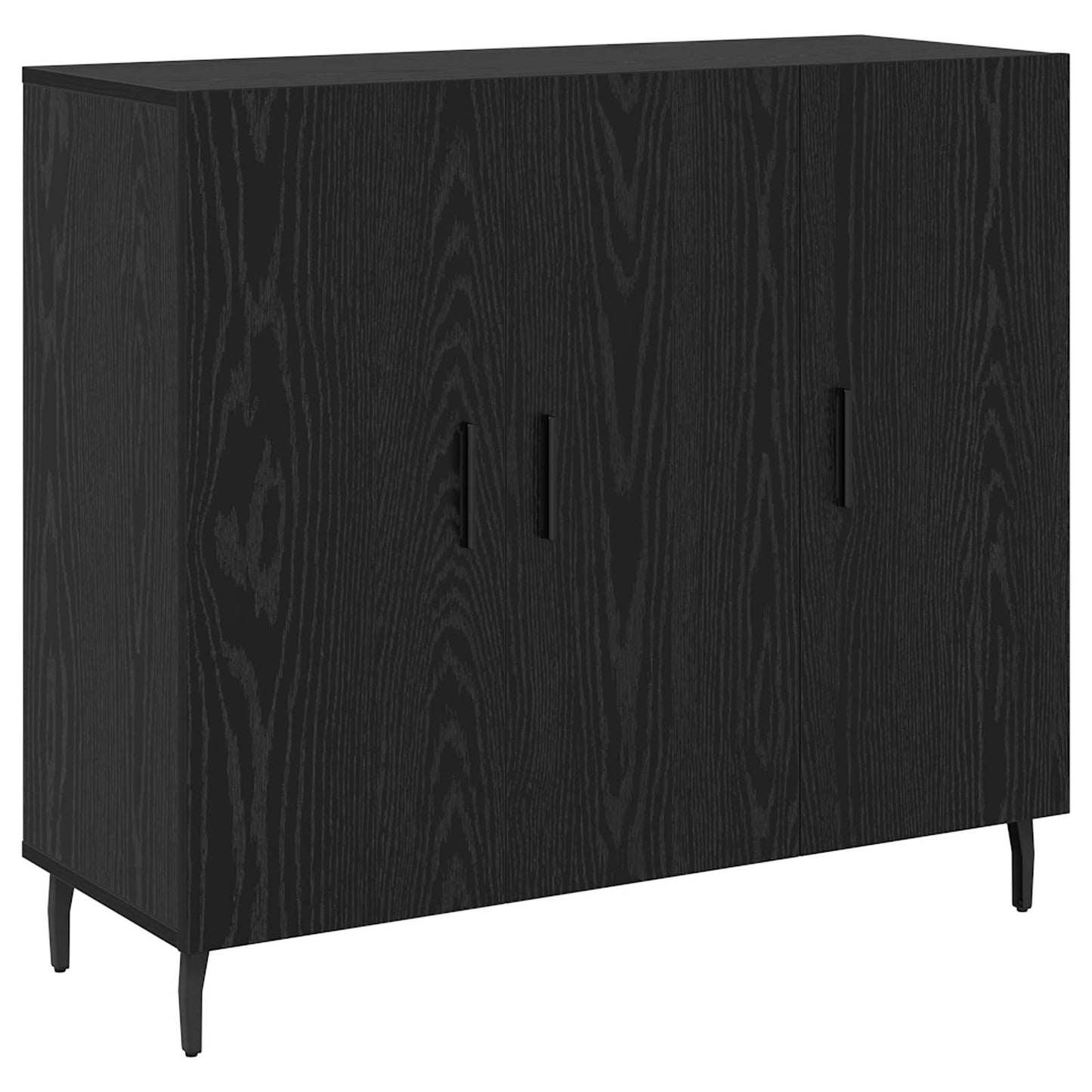 Serviesskap Svart Eik 90 x 34 x 80 cm Konstruert tre