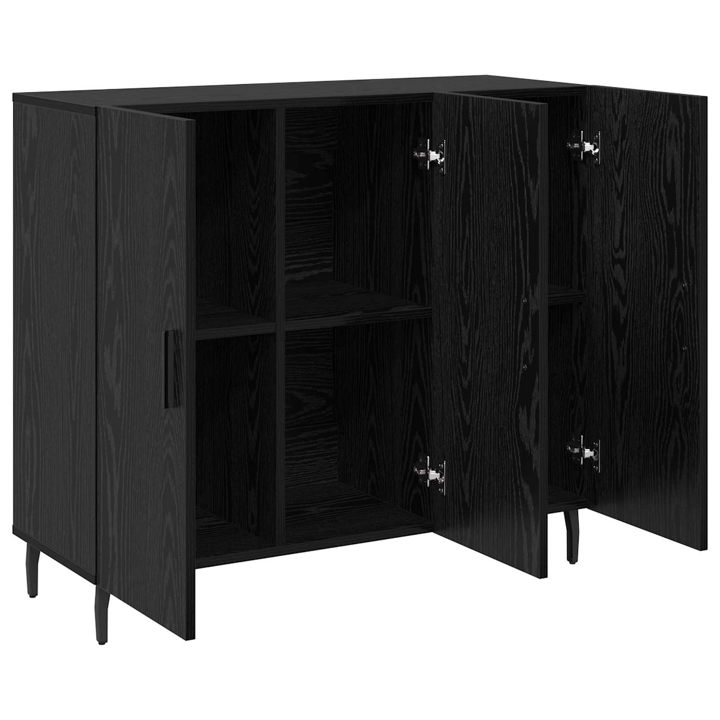 Serviesskap Svart Eik 90 x 34 x 80 cm Konstruert tre