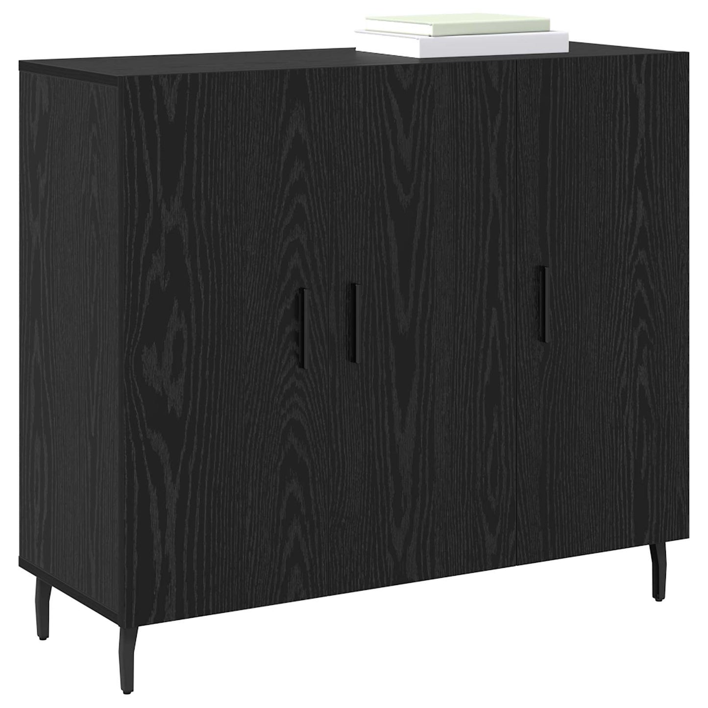Serviesskap Svart Eik 90 x 34 x 80 cm Konstruert tre