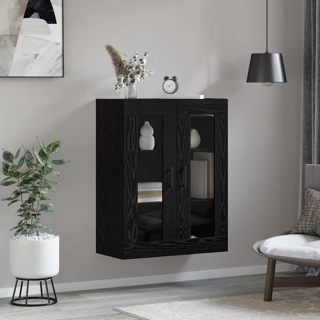 Serviesskap Svart Eik 69,5 x 34 x 90 cm Konstruert tre