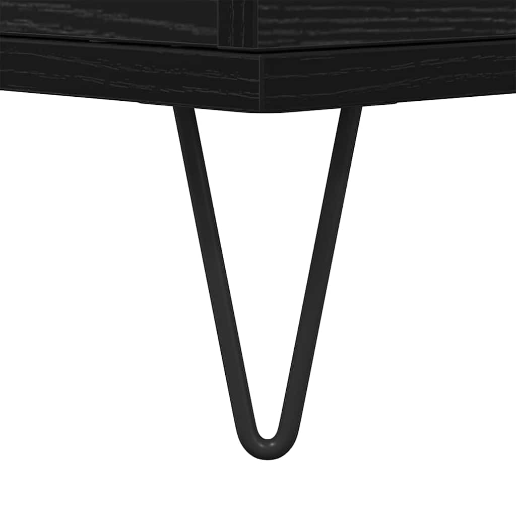 Kaffebord Svart eik 90 x 44.5 x 45 cm Konstruert tre