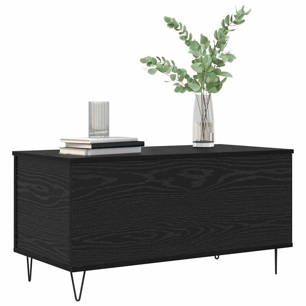Kaffebord Svart eik 90 x 44.5 x 45 cm Konstruert tre