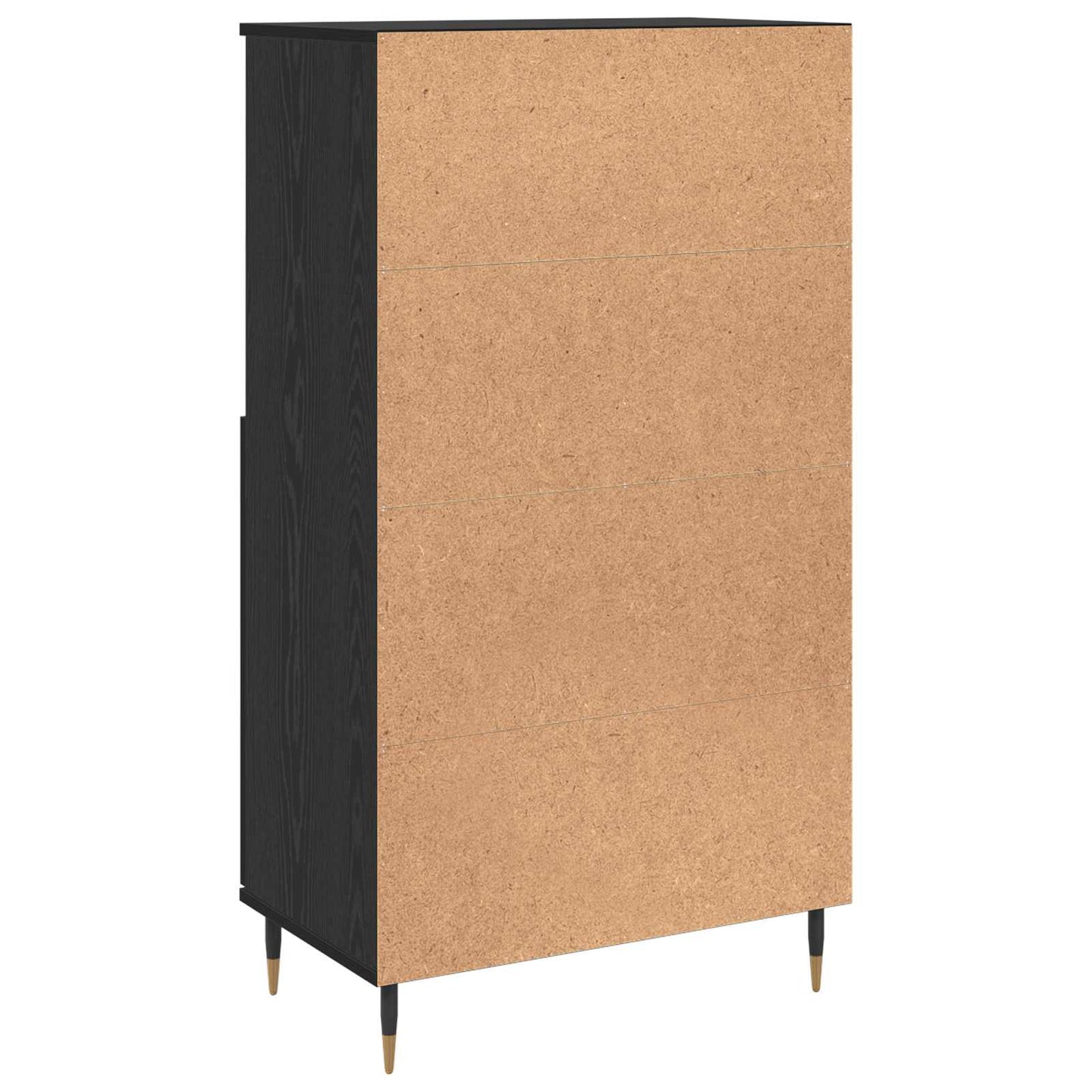 Høyskap Svart 60 x 36 x 110 cm Konstruert tre