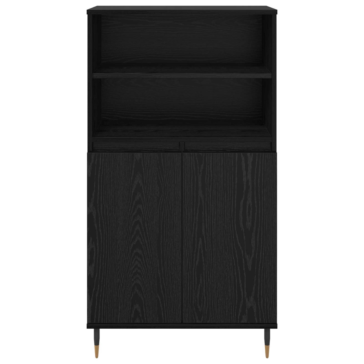Høyskap Svart 60 x 36 x 110 cm Konstruert tre