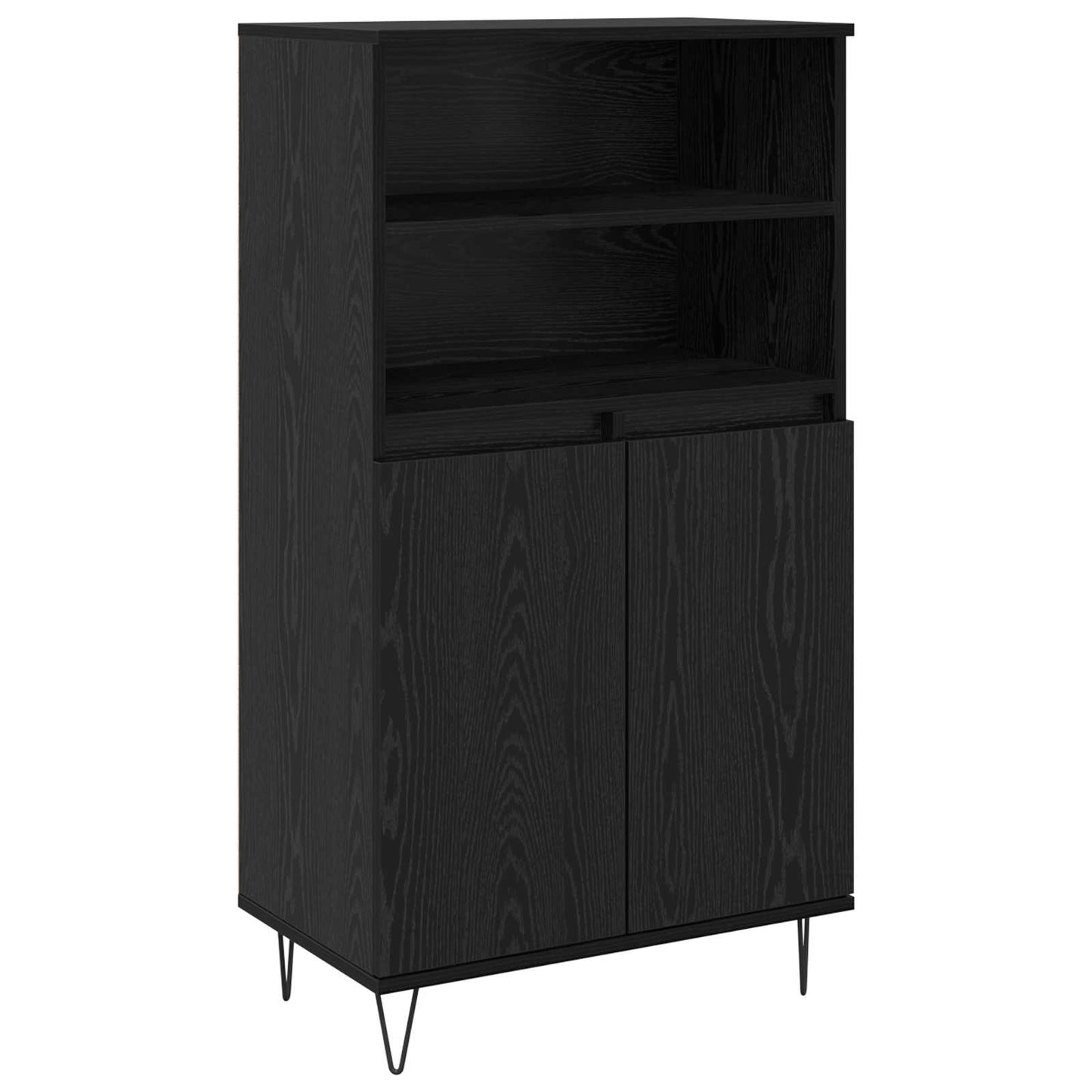 Høyskap Svart 60 x 36 x 110 cm Konstruert tre
