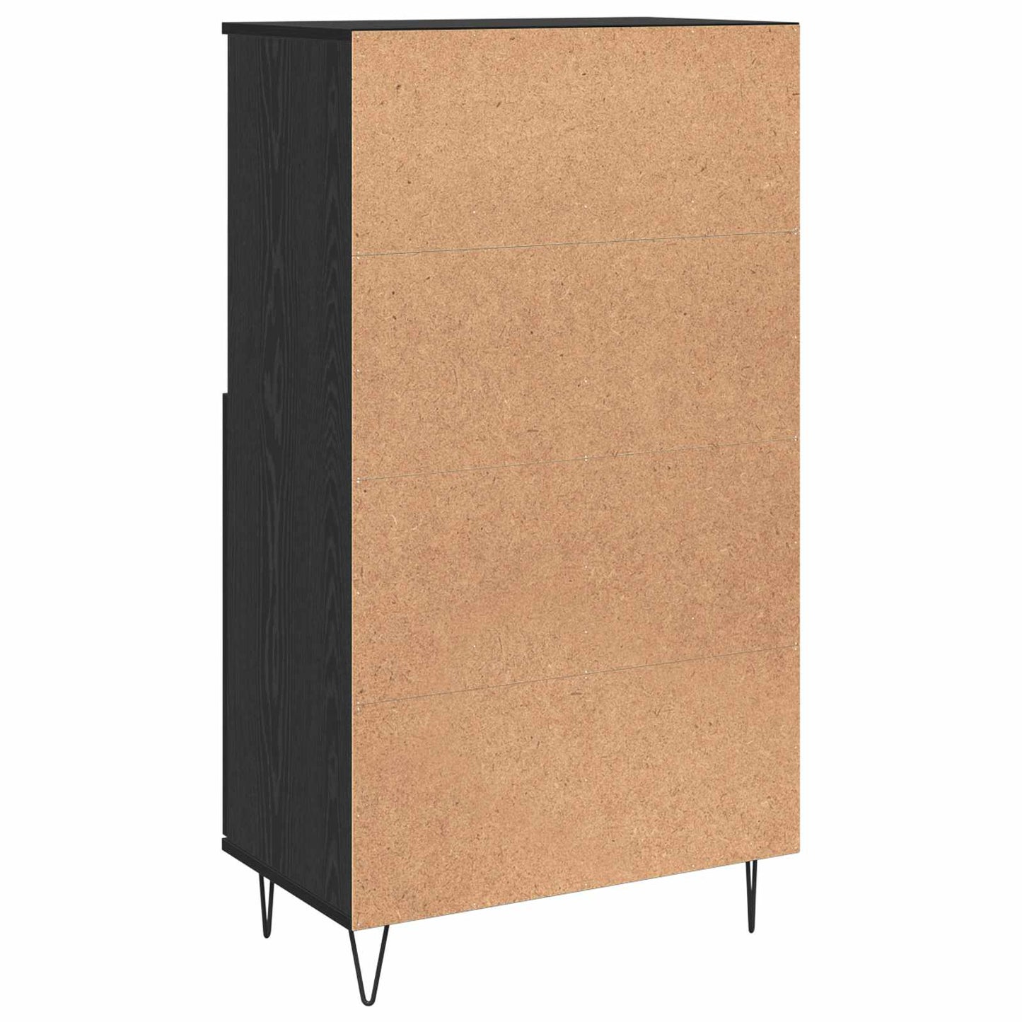 Høyskap Svart 60 x 36 x 110 cm Konstruert tre
