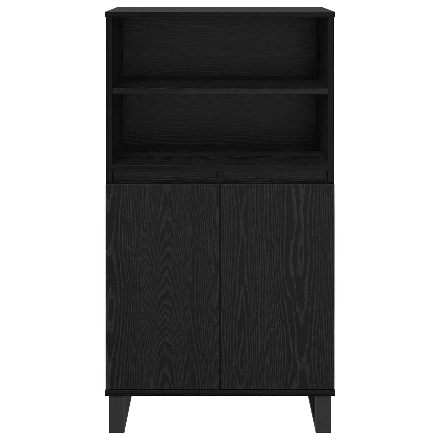 Høyskap Svart 60 x 36 x 110 cm Konstruert tre