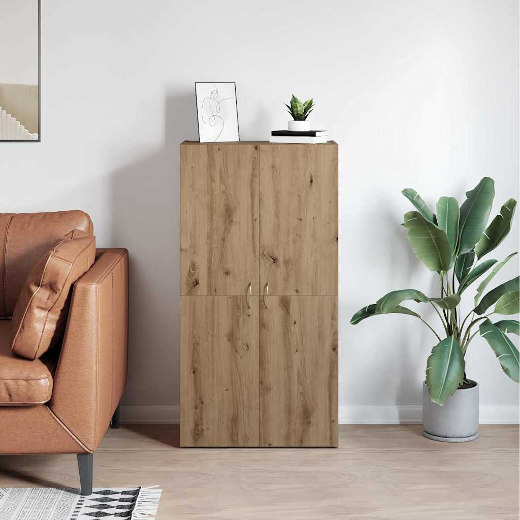 Kontorskap med dør Gammelt tre 60 x 32 x 115 cm Konstruert tre vidaXL