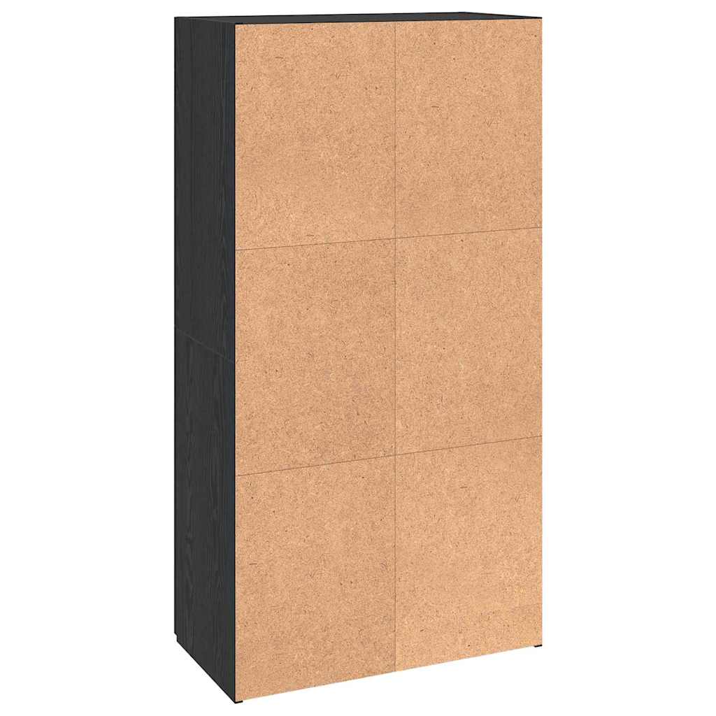 Kontorskap Svart eik 60 x 32 x 115 cm Konstruert tre