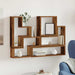 Vegghylle Veggmontert med lagring Gammelt tre 96 x 12 x 64 cm