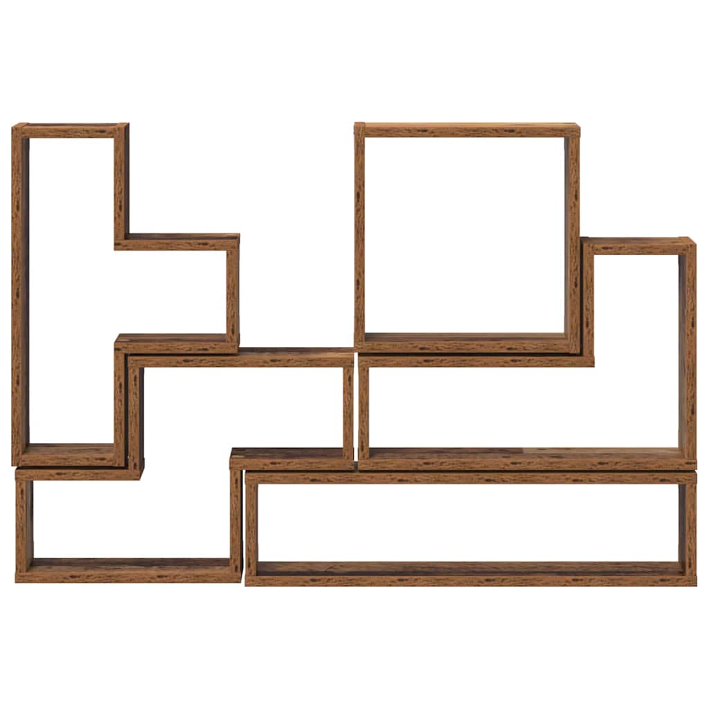Vegghylle Veggmontert med lagring Gammelt tre 96 x 12 x 64 cm
