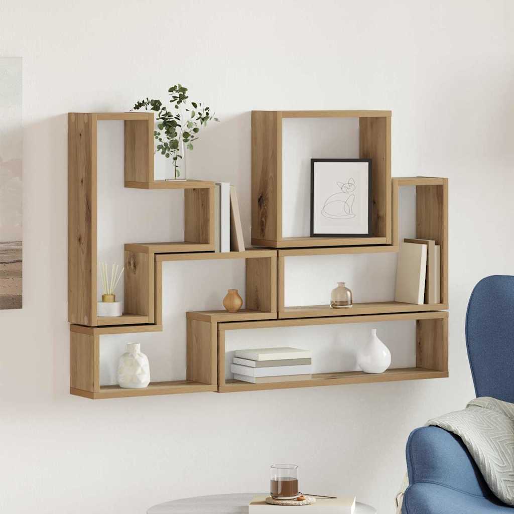 Veggboks med hylle artisan eik 96 x 12 x 64 cm Konstruert tre
