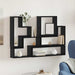 Vegghylle Veggmontert Svart Eik 96 x 12 x 64 cm