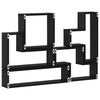 Veggboks med hylle Svart eik 96 x 12 x 64 cm Konstruert tre