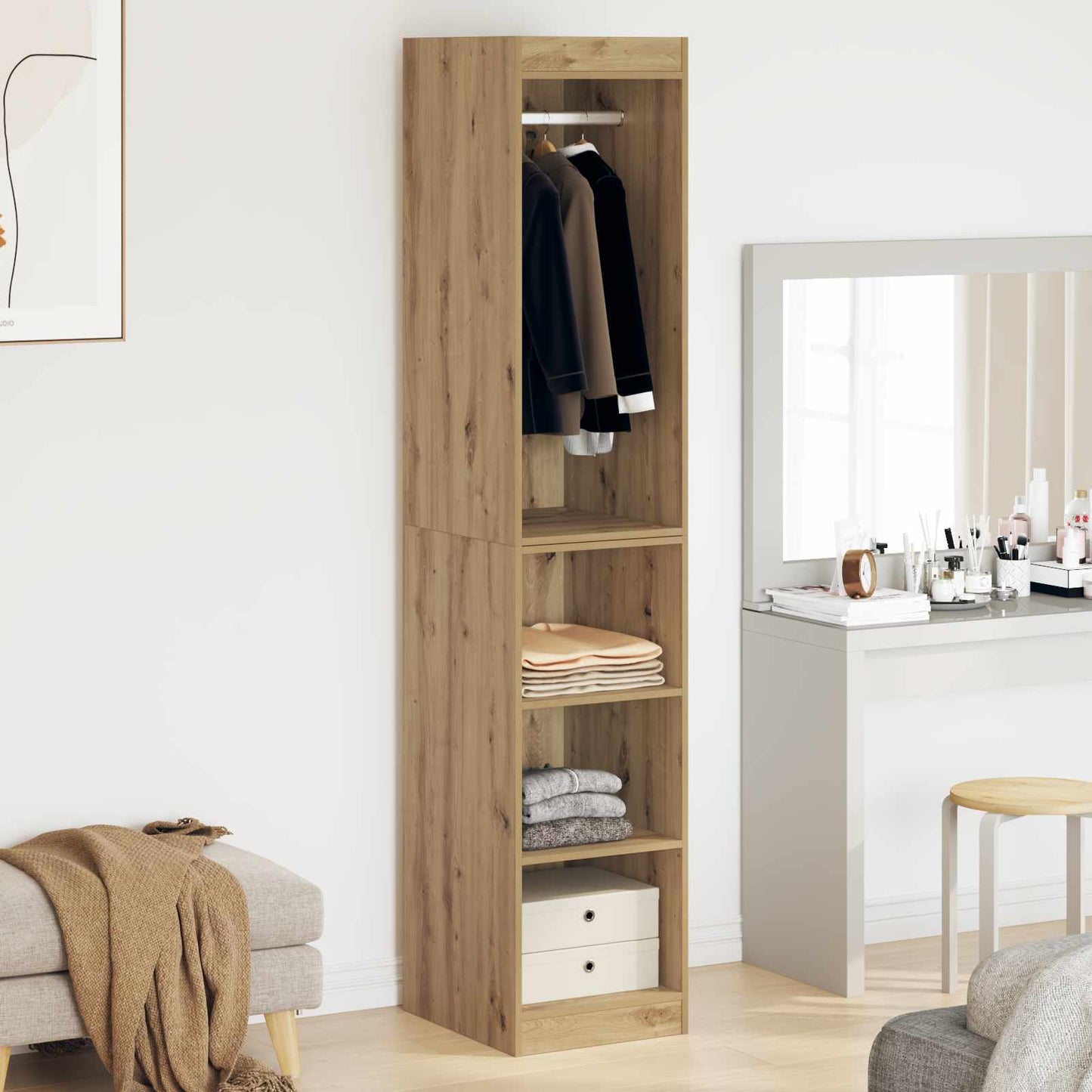 Garderobeskap Artisan Eik 41 x 48 x 102 cm