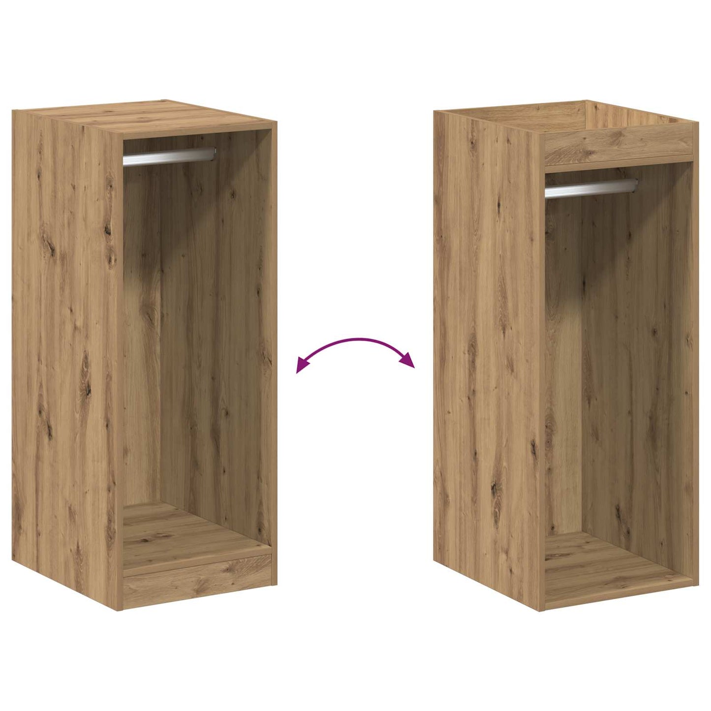 Garderobeskap Artisan Eik 41 x 48 x 102 cm