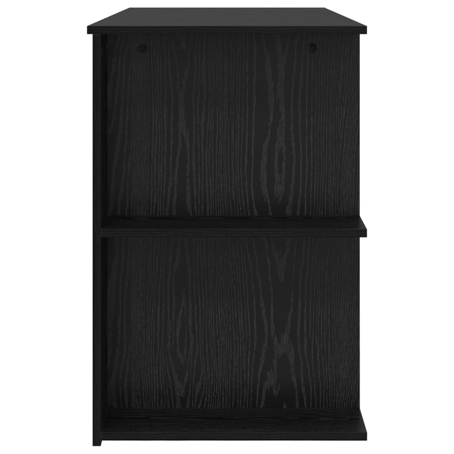 Skrivebord med hylle Svart eik 140 x 50 x 75 cm Konstruert tre