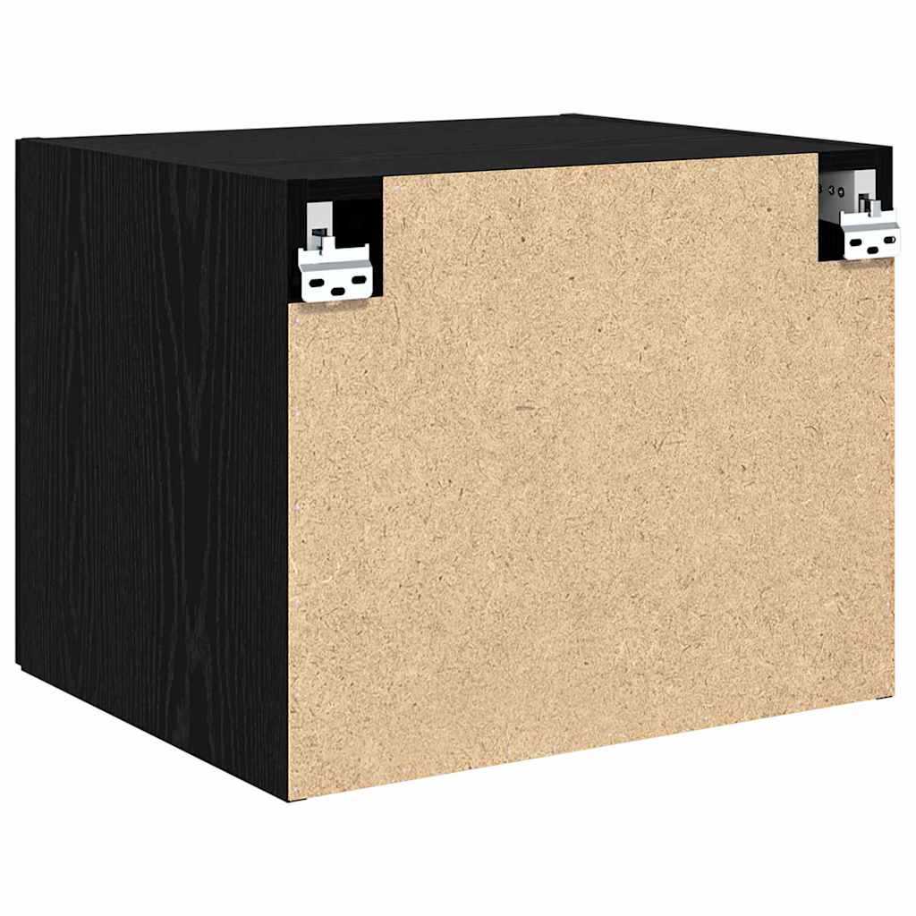 Veggskap Veggmontert Svart eik 50 x 42.5 x 40 cm Konstruert tre